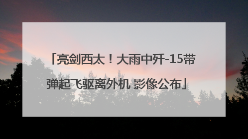 亮剑西太！大雨中歼-15带弹起飞驱离外机 影像公布