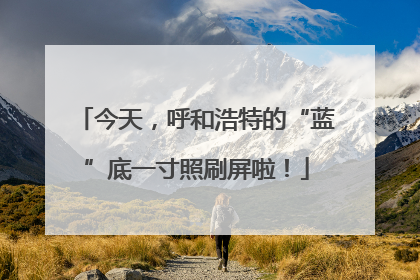今天，呼和浩特的“蓝”底一寸照刷屏啦！