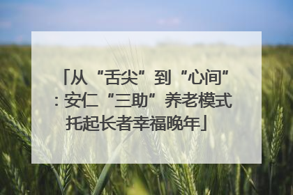 从“舌尖”到“心间”：安仁“三助”养老模式托起长者幸福晚年