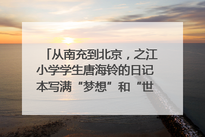 从南充到北京，之江小学学生唐海铃的日记本写满“梦想”和“世界”｜您牵挂的四川