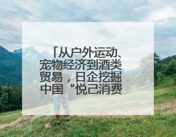 从户外运动、宠物经济到酒类贸易，日企挖掘中国“悦己消费”新机遇