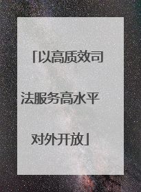 以高质效司法服务高水平对外开放