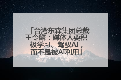 台湾东森集团总裁王令麟：媒体人要积极学习、驾驭AI，而不是被AI利用