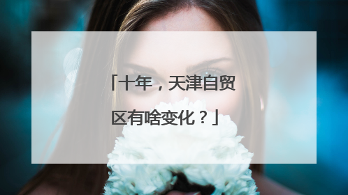 十年，天津自贸区有啥变化？