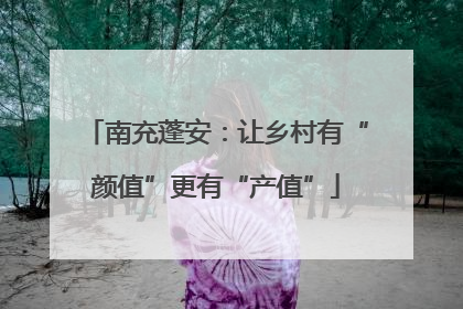 南充蓬安：让乡村有“颜值”更有“产值”