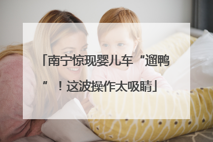 南宁惊现婴儿车“遛鸭”！这波操作太吸睛