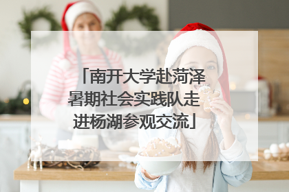 南开大学赴菏泽暑期社会实践队走进杨湖参观交流