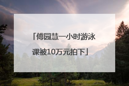 傅园慧一小时游泳课被10万元拍下