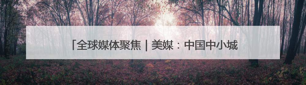 全球媒体聚焦｜美媒：中国中小城市消费力惊人 将成投资新机遇