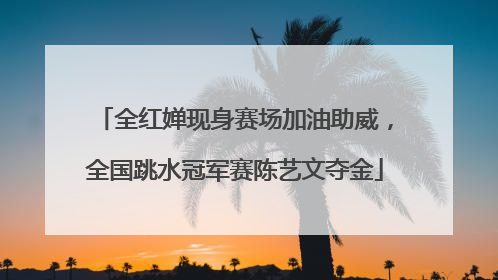 全红婵现身赛场加油助威，全国跳水冠军赛陈艺文夺金