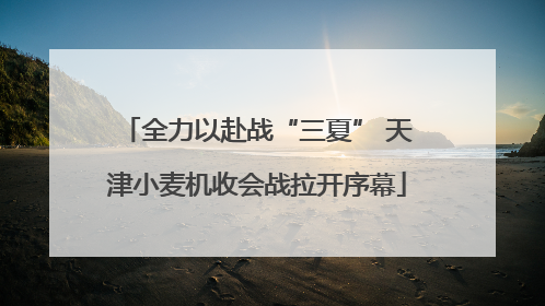 全力以赴战“三夏” 天津小麦机收会战拉开序幕