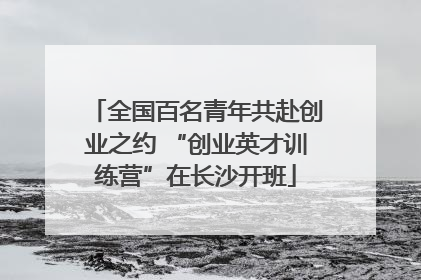 全国百名青年共赴创业之约 “创业英才训练营”在长沙开班