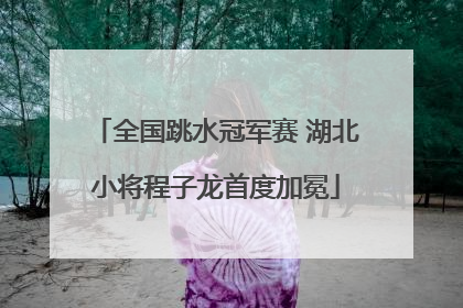 全国跳水冠军赛 湖北小将程子龙首度加冕