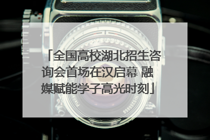 全国高校湖北招生咨询会首场在汉启幕 融媒赋能学子高光时刻