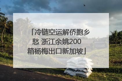 冷链空运解侨胞乡愁 浙江余姚200箱杨梅出口新加坡