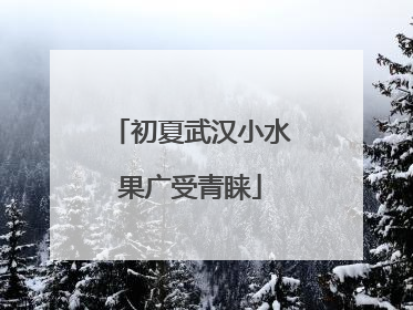 初夏武汉小水果广受青睐