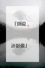 别说，还挺像