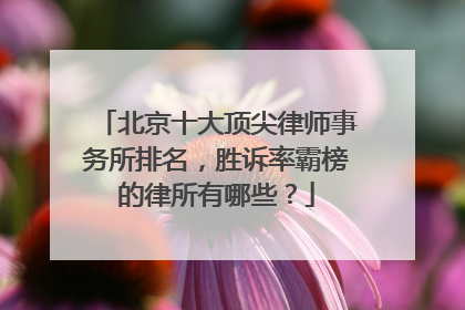北京十大顶尖律师事务所排名，胜诉率霸榜的律所有哪些？