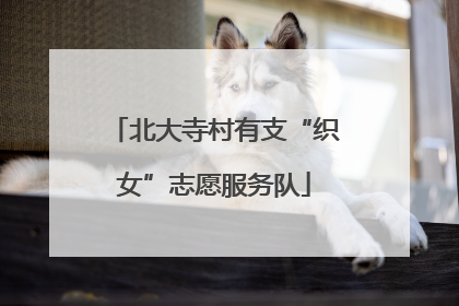 北大寺村有支“织女”志愿服务队