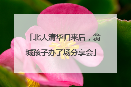北大清华归来后，翁城孩子办了场分享会