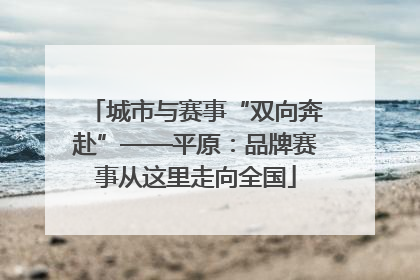城市与赛事“双向奔赴”——平原：品牌赛事从这里走向全国