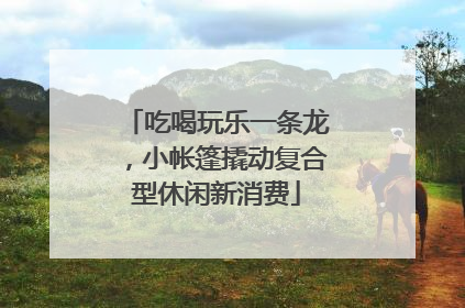 吃喝玩乐一条龙，小帐篷撬动复合型休闲新消费