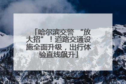 哈尔滨交警 “放大招”！道路交通设施全面升级，出行体验直线飙升