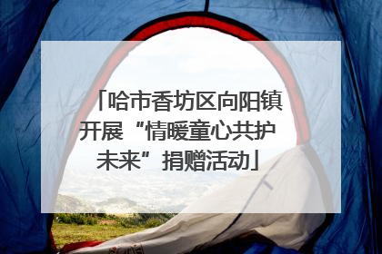 哈市香坊区向阳镇开展“情暖童心共护未来”捐赠活动