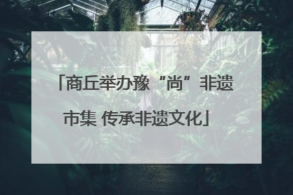 商丘举办豫“尚”非遗市集 传承非遗文化