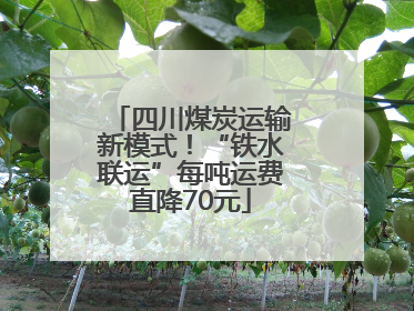 四川煤炭运输新模式！“铁水联运”每吨运费直降70元