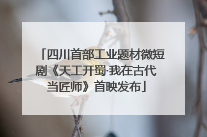 四川首部工业题材微短剧《天工开蜀·我在古代当匠师》首映发布