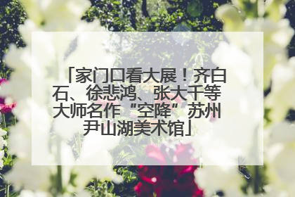 家门口看大展！齐白石、徐悲鸿、张大千等大师名作“空降”苏州尹山湖美术馆