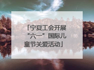宁夏工会开展“六一”国际儿童节关爱活动