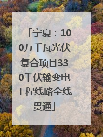 宁夏：100万千瓦光伏复合项目330千伏输变电工程线路全线贯通