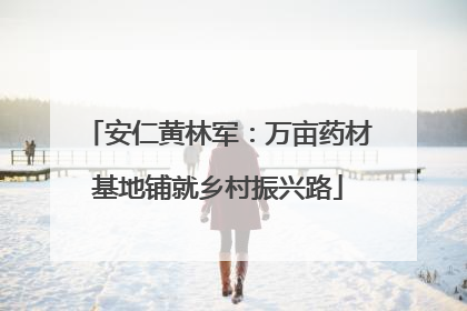 安仁黄林军：万亩药材基地铺就乡村振兴路