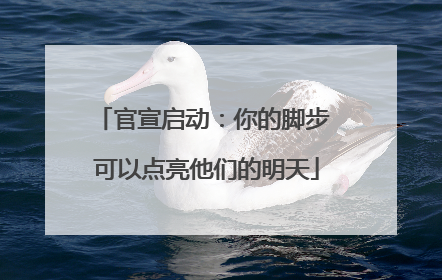 官宣启动：你的脚步 可以点亮他们的明天