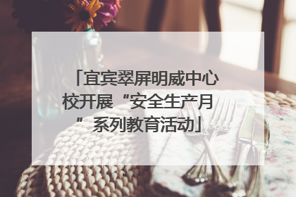 宜宾翠屏明威中心校开展“安全生产月”系列教育活动