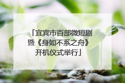 宜宾市百部微短剧暨《身如不系之舟》开机仪式举行