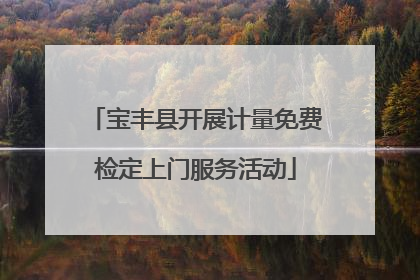 宝丰县开展计量免费检定上门服务活动