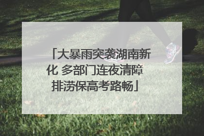 大暴雨突袭湖南新化 多部门连夜清障排涝保高考路畅