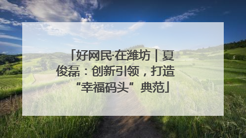 好网民·在潍坊｜夏俊磊：创新引领，打造“幸福码头”典范