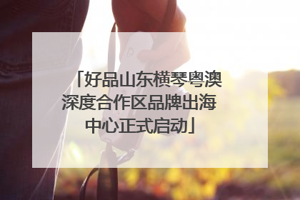 好品山东横琴粤澳深度合作区品牌出海中心正式启动