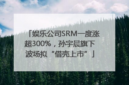 娱乐公司SRM一度涨超300%，孙宇晨旗下波场拟“借壳上市”