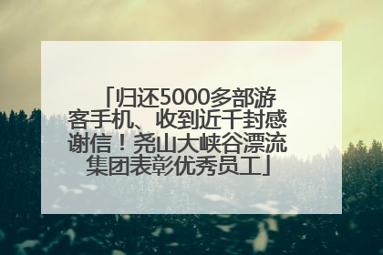 归还5000多部游客手机、收到近千封感谢信！尧山大峡谷漂流集团表彰优秀员工