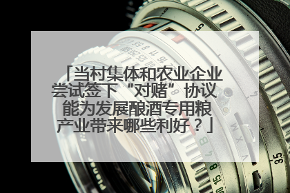 当村集体和农业企业尝试签下“对赌”协议 能为发展酿酒专用粮产业带来哪些利好？