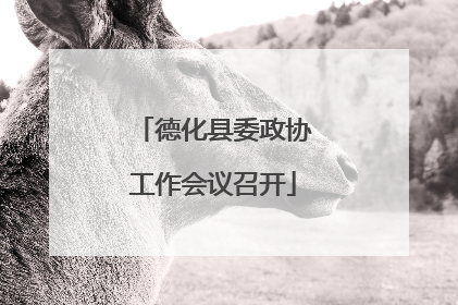 德化县委政协工作会议召开
