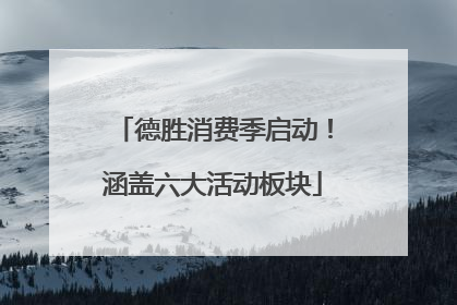 德胜消费季启动！涵盖六大活动板块