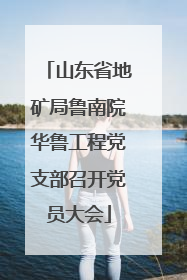 山东省地矿局鲁南院华鲁工程党支部召开党员大会