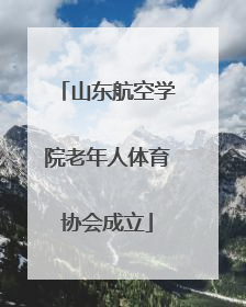 山东航空学院老年人体育协会成立