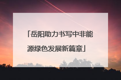 岳阳助力书写中非能源绿色发展新篇章